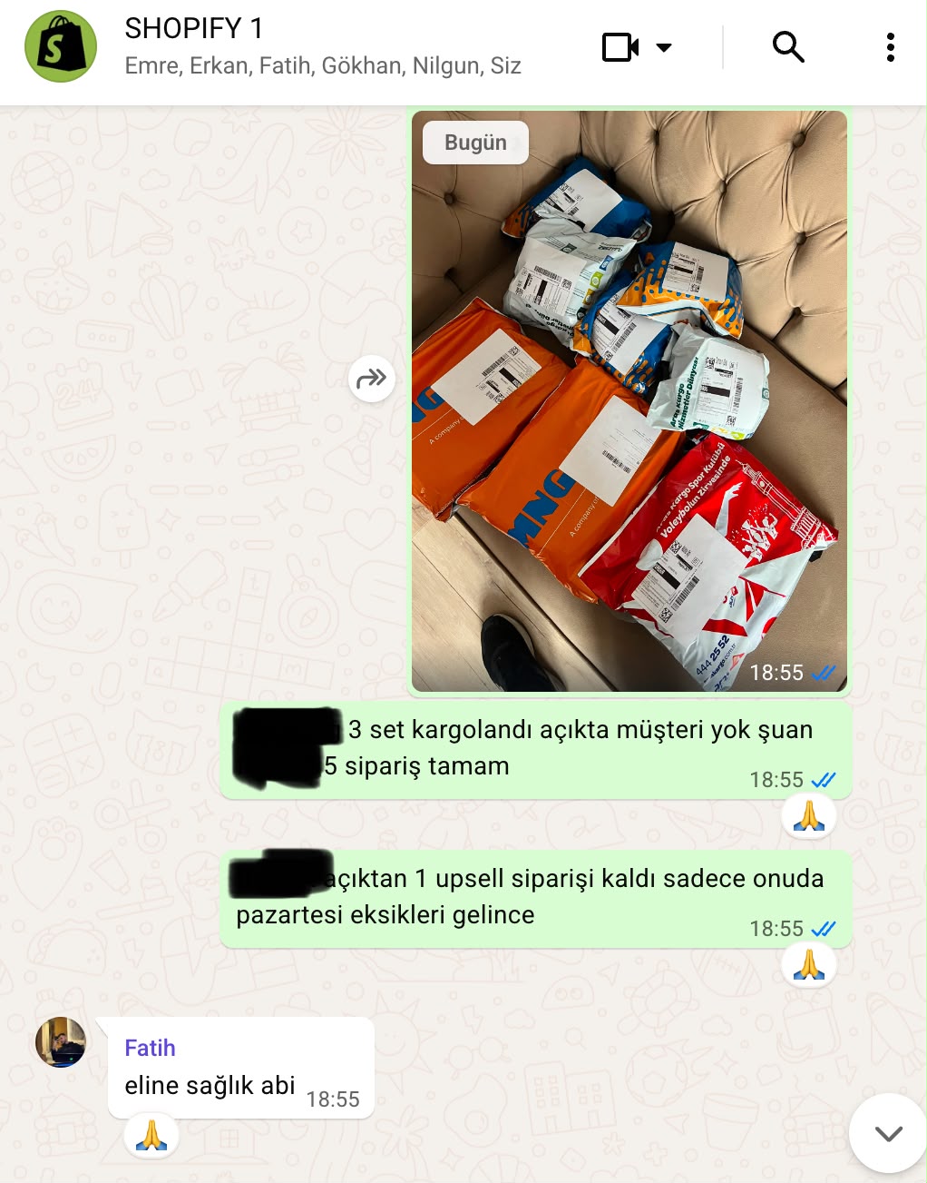 Shopify kargo paketleri